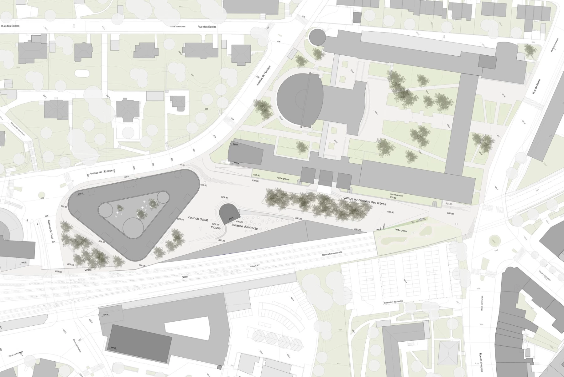 Campo Miséricorde und Neubau Rechtsfakultät
