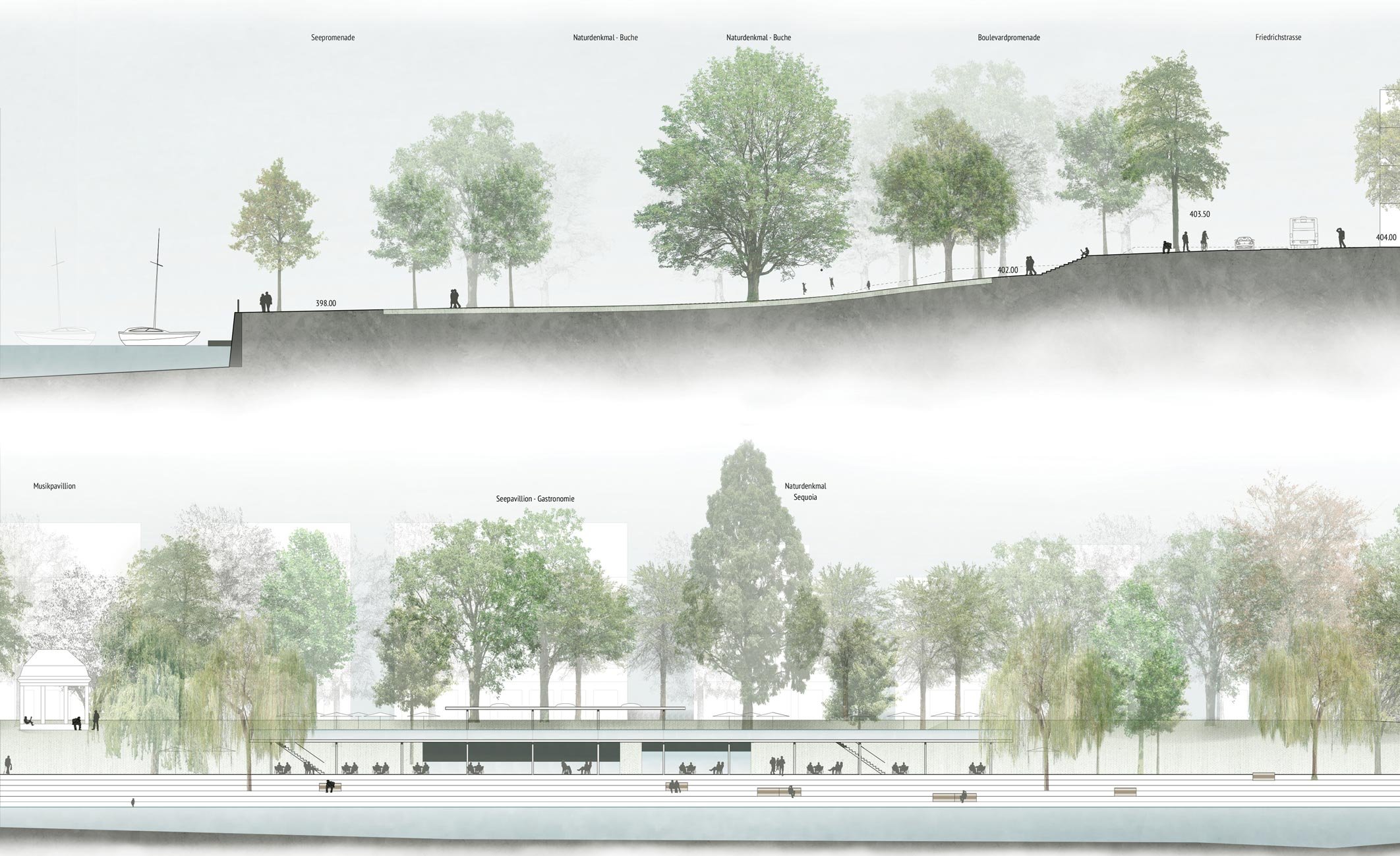 Neugestaltung Uferpark, Friedrichstrasse und Bahnhofplatz